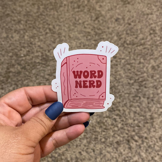Word Nerd Book 3" Sticker