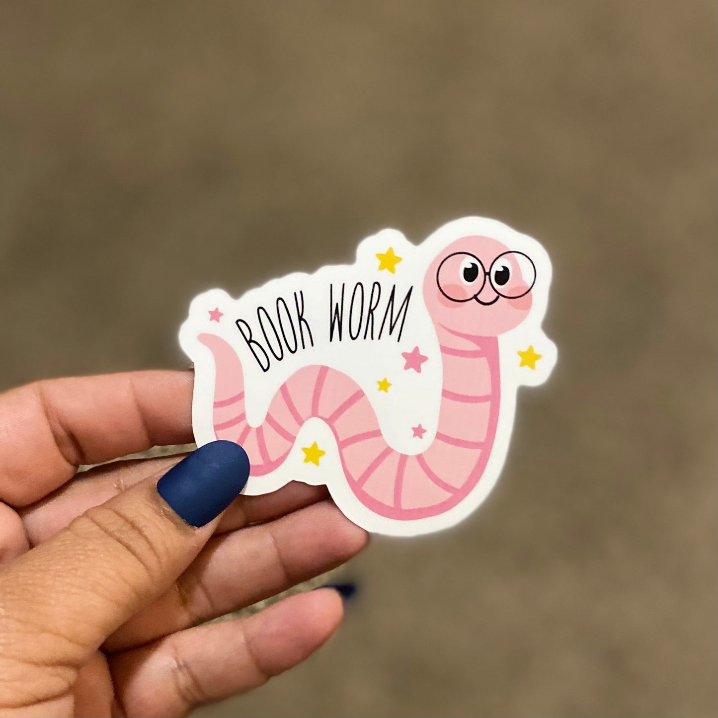 Book Worm 3" Sticker