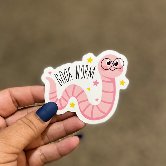 Book Worm 3" Sticker