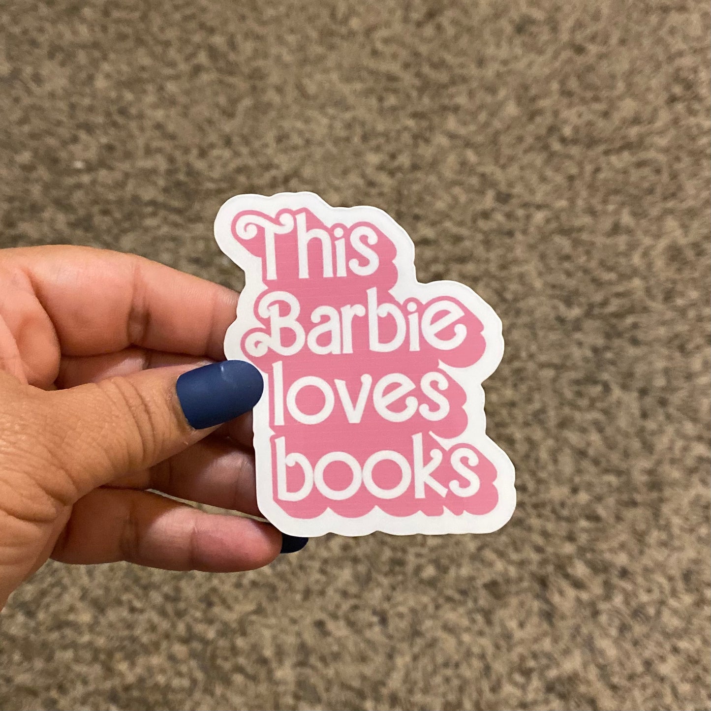 This Barbie Loves Books 3" Sticker