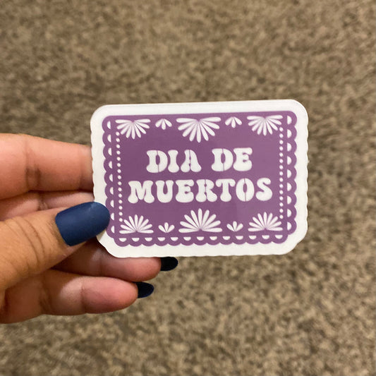 Dia De Muertos Papel Picado 3" Sticker