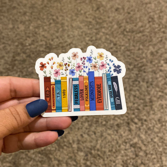 Flower Book of Eras 3" Sticker