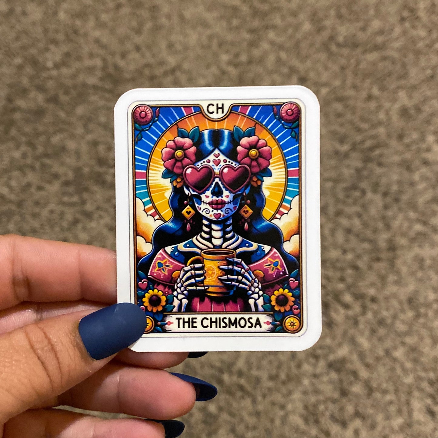 The Chismosa Tarot Card 3" Sticker