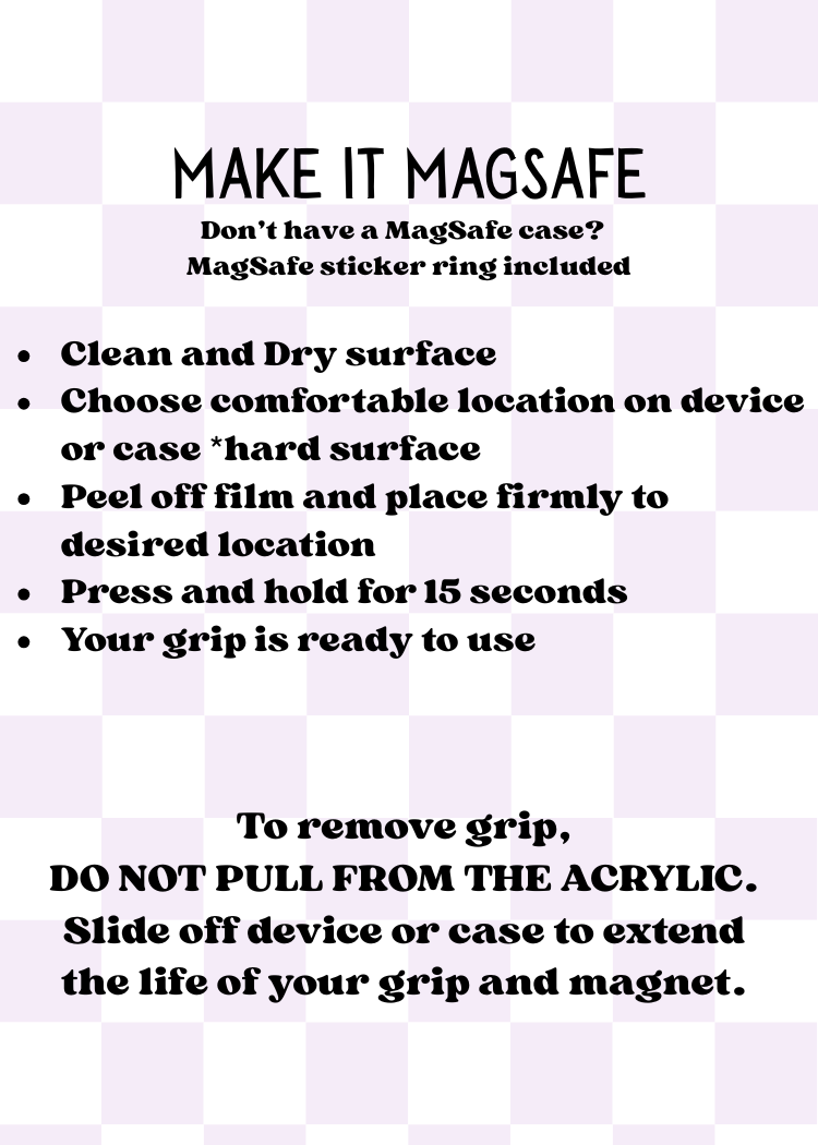 Bookish Babe E-Reader, Phone Grip for all Devices - Magnetic or Adhesive