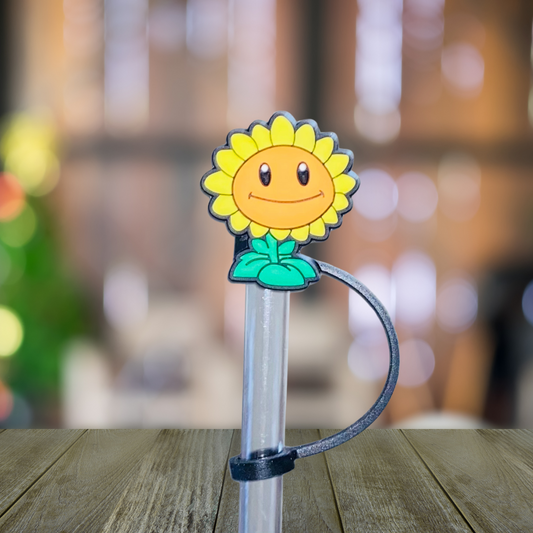 Happy Sunflower Straw Topper