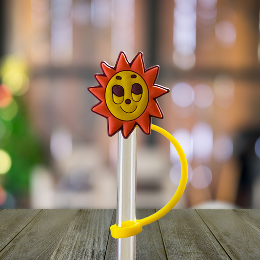 Happy Sun Straw Topper