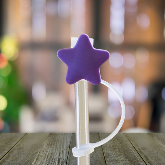 Purple Star Straw Topper