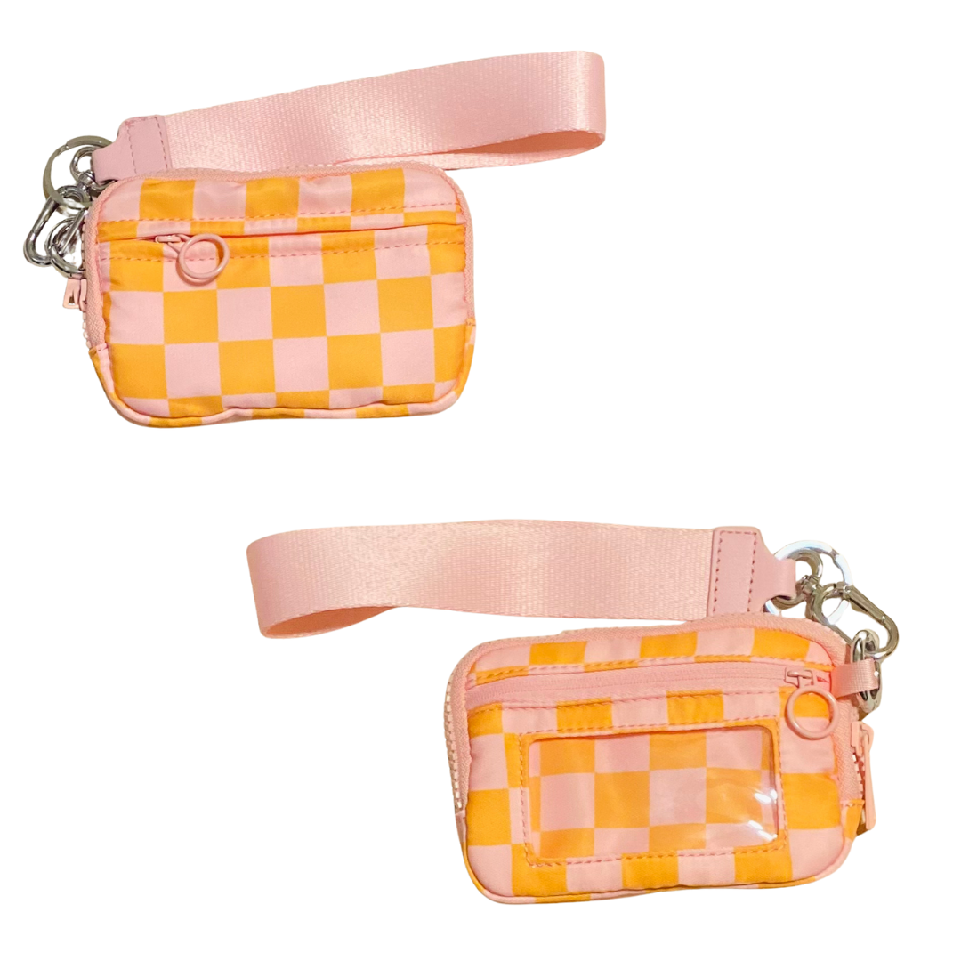 Pattern Nylon Keychain Wristlet Wallet