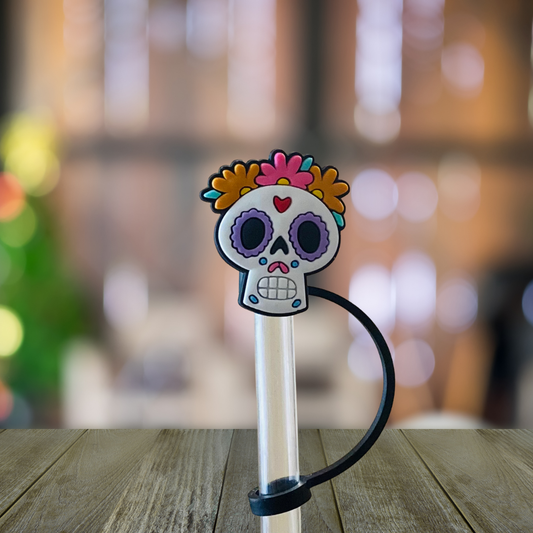 Calavera Straw Topper