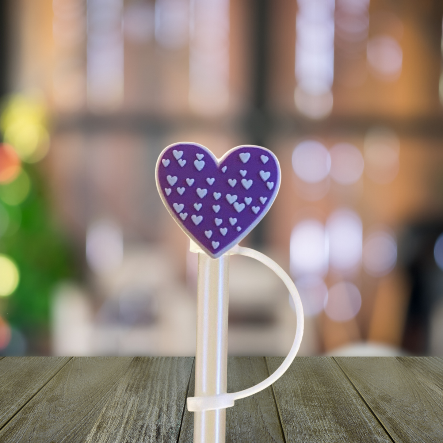 Purple Heart Straw Topper