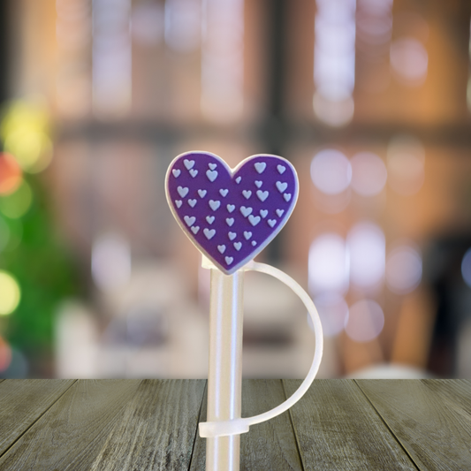 Purple Heart Straw Topper