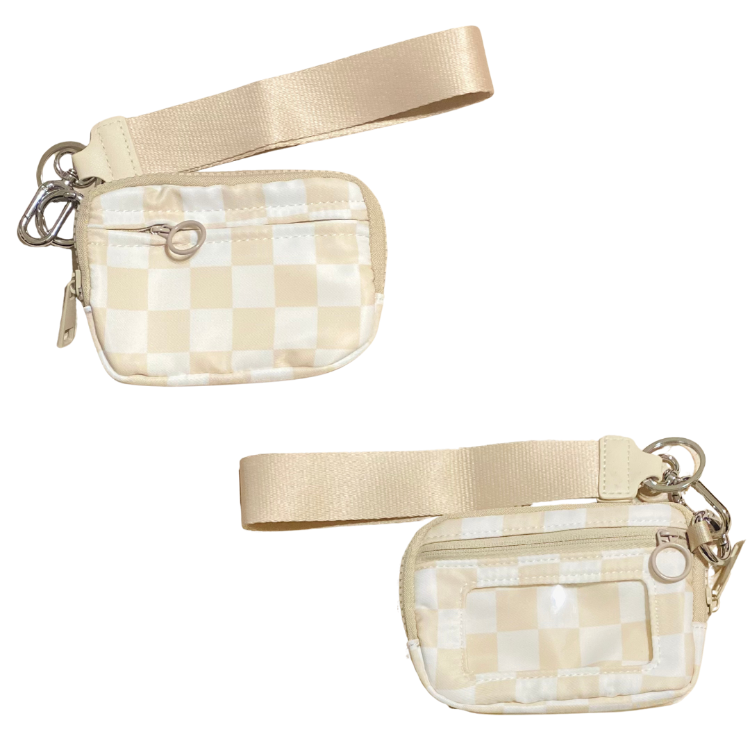 Pattern Nylon Keychain Wristlet Wallet