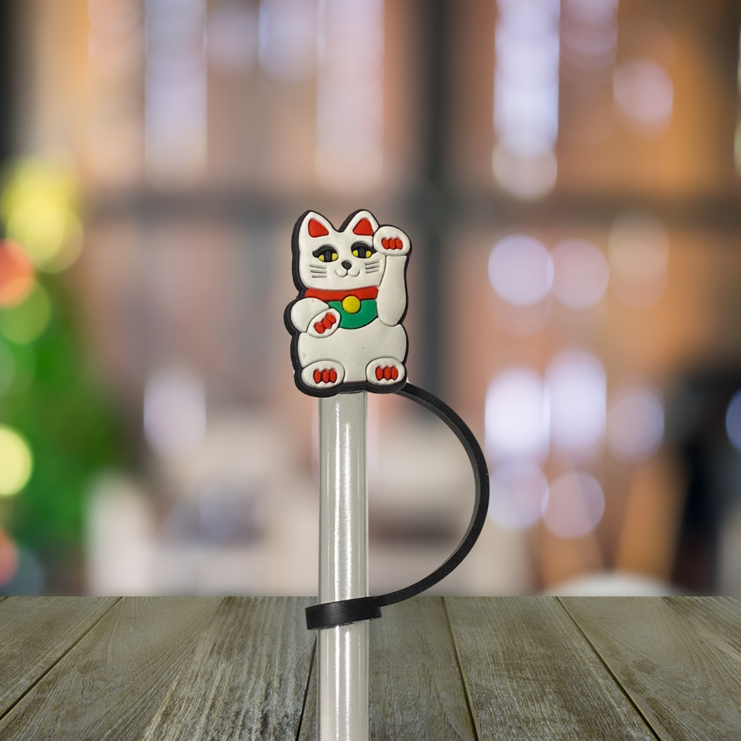 Maneki-neko Straw Topper