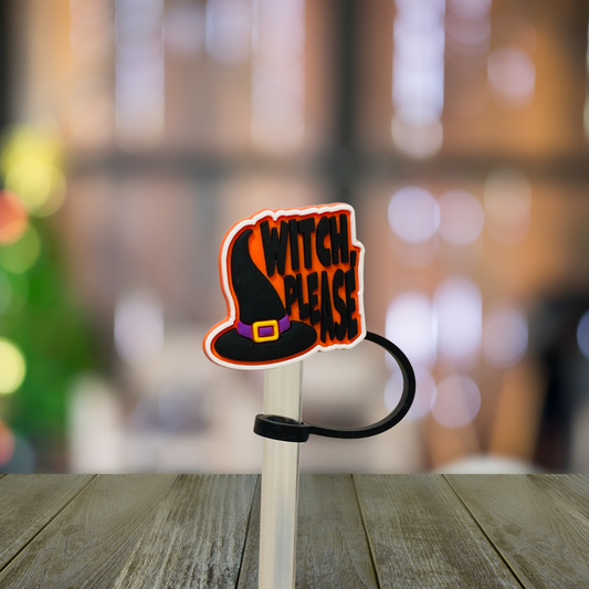 Witch Please Straw Topper