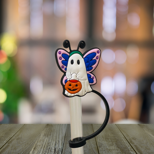 Butterfly Ghost Straw Topper