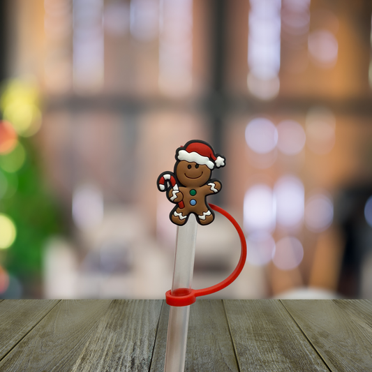 Gingerbread Boy Straw Topper