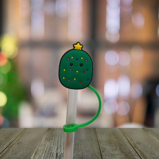 Round Christmas Tree Straw Topper