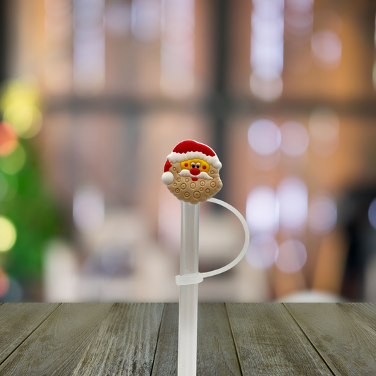 Ho Ho Ho Santa Straw Topper