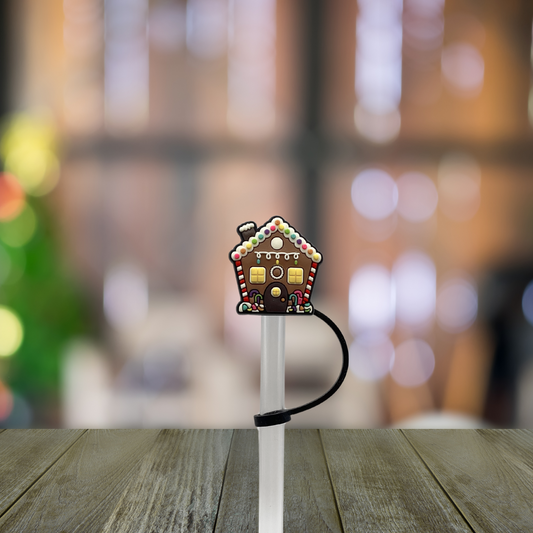 Gingerbread Gumdrop House Straw Topper