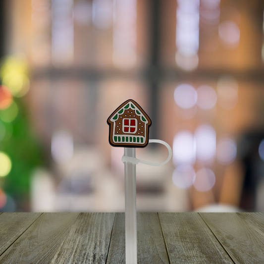 Gingerbread House Straw Topper