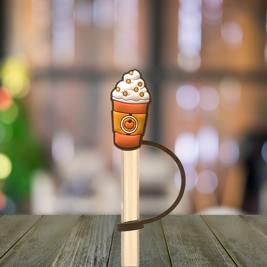 Pumpkin Spice Latte Straw Topper