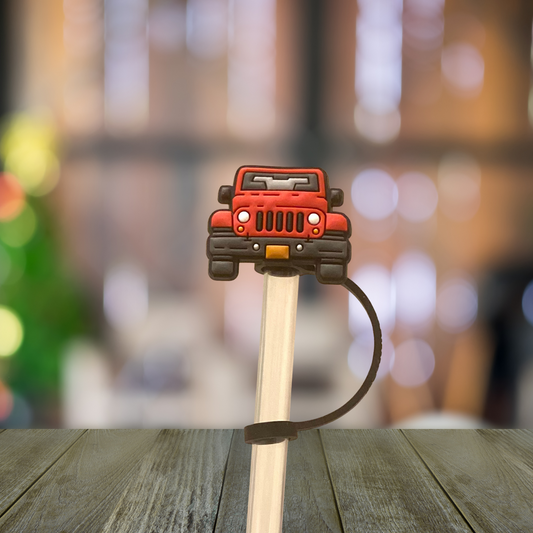 Red SUV Straw Topper
