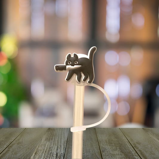 Stabby Kitty Straw Topper