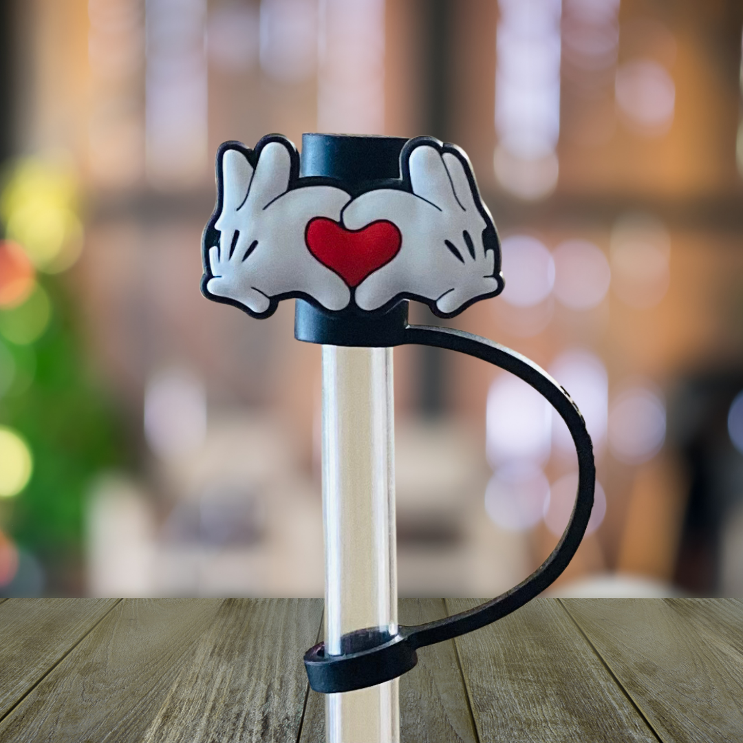 Heart Hands Straw Topper