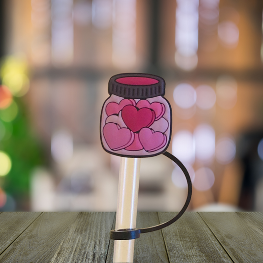 Jar of Hearts Straw Topper