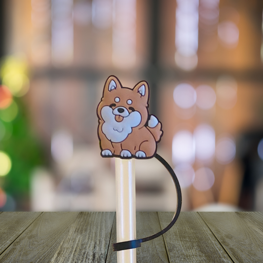 Cute Corgi Straw Topper