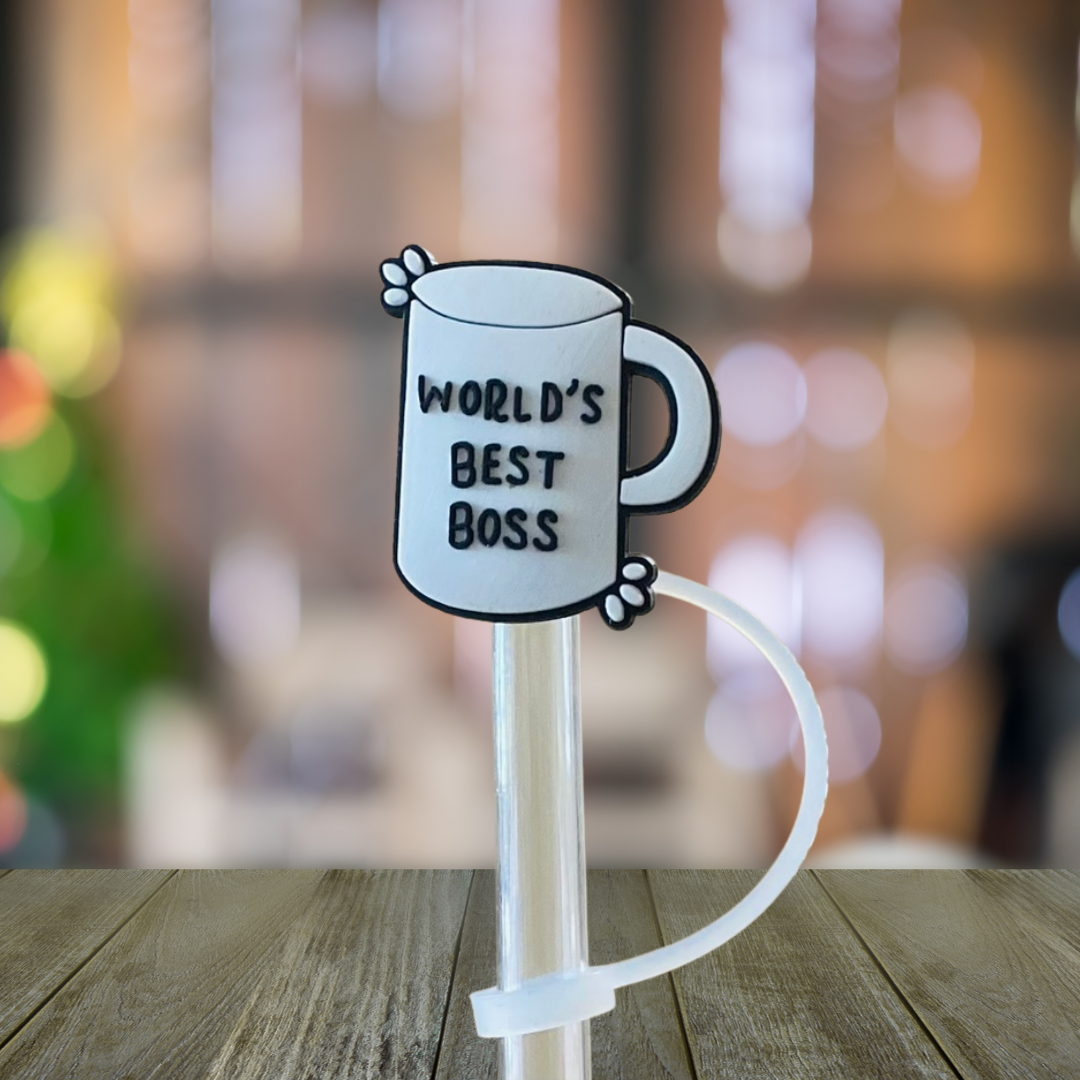 World's Best Boss Straw Topper