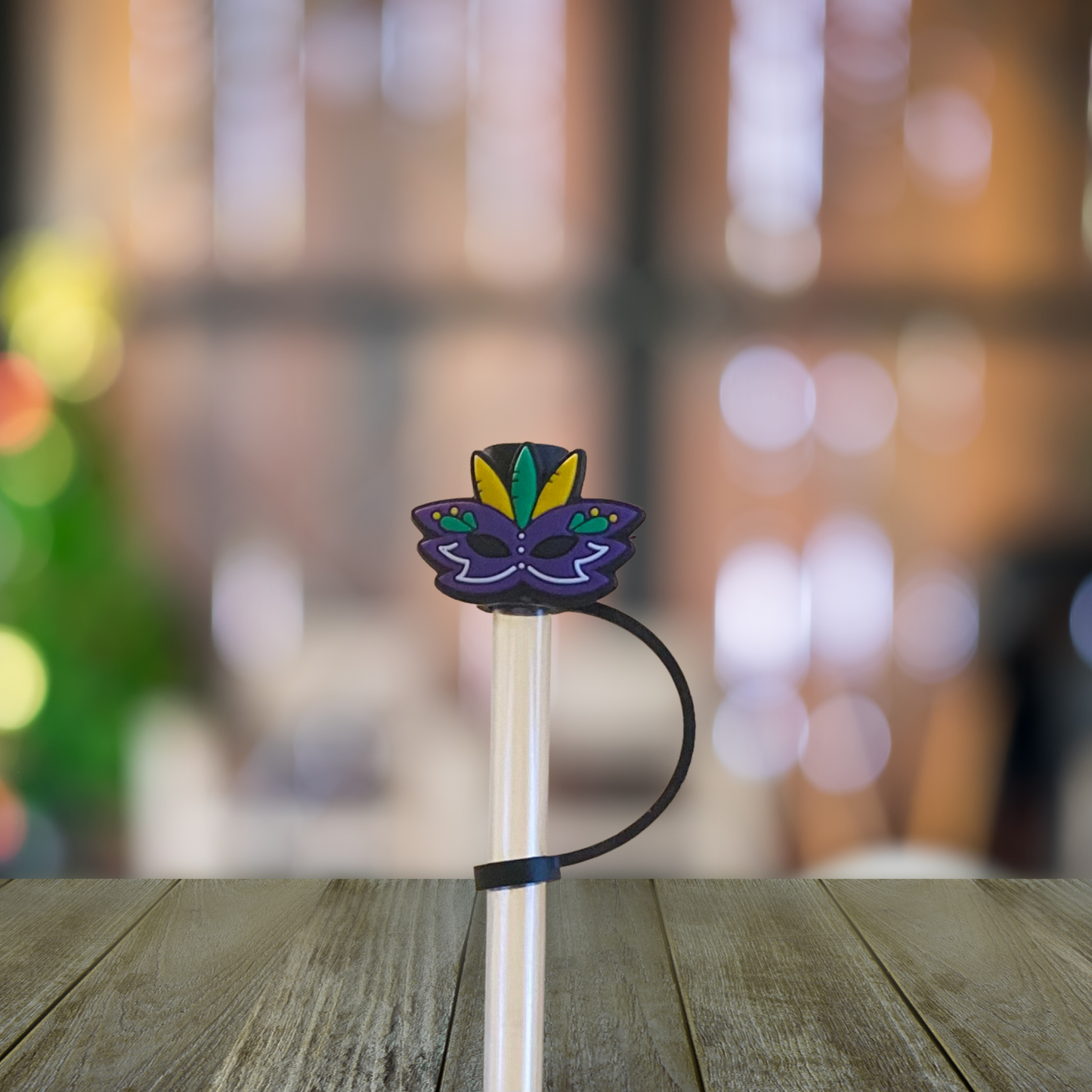 Purple Mask Straw Topper