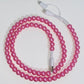 Pearl Pink Beaded Dual Charging Cord