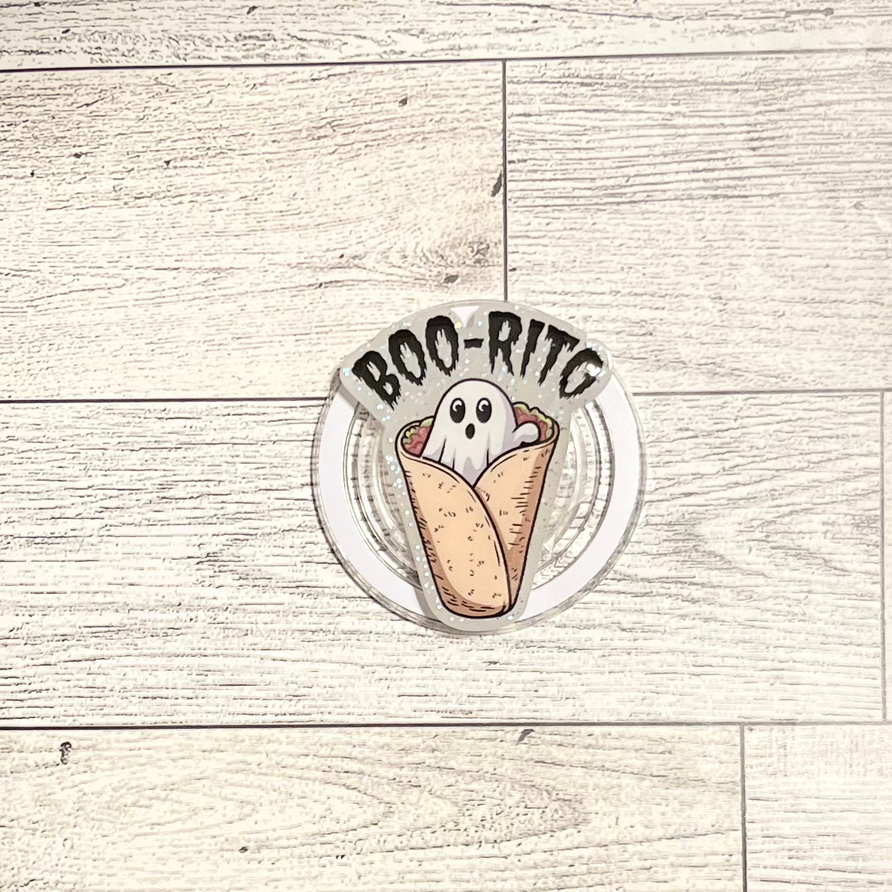 BOO-rito ghost in tortilla - E-Reader, Phone, Kindle Grip for all Devices Magnetic Grip