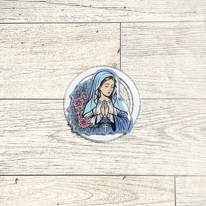 Blessed Virgin Mary in blue- E-Reader, Phone, Kindle Grip for all Devices Magnetic Grip