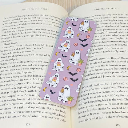 Crazy Plant Ghost Laminated Bookmark
