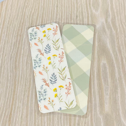 Neutral Flowers Laminated Bookmark