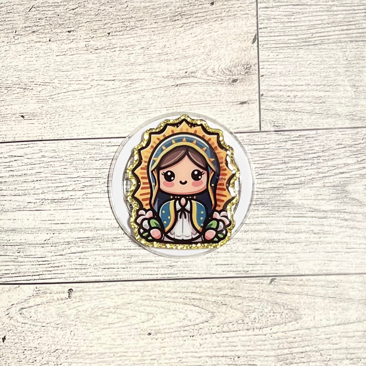 Cartoon Virgin de Guadalupe - E-Reader, Phone, Kindle Grip for all Devices Magnetic Grip