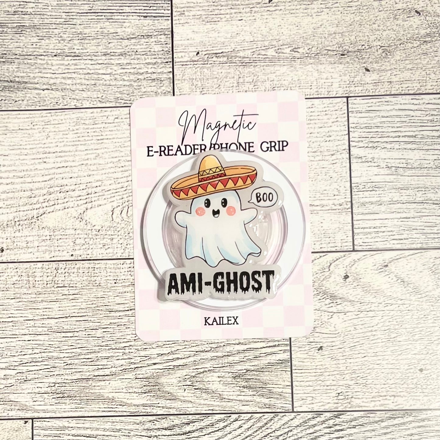 Ami-Ghost - E-Reader, Phone, Kindle Grip for all Devices Magnetic Grip