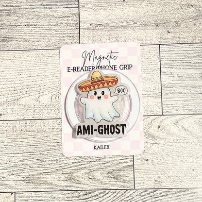 Ami-Ghost - E-Reader, Phone, Kindle Grip for all Devices Magnetic Grip
