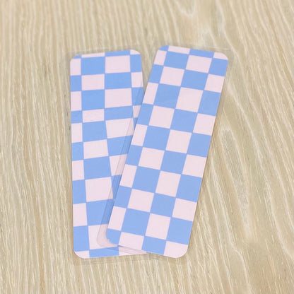 Cotton Candy Checkered Laminated Bookmark