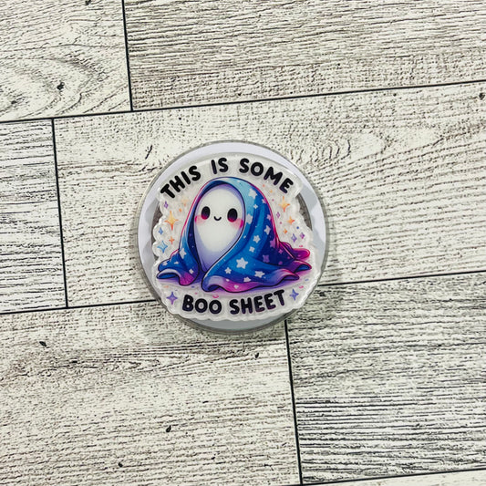 This is some BOO sheet Ghost with blue blanket - E-Reader, Phone, Kindle Grip for all Devices Magnetic Grip