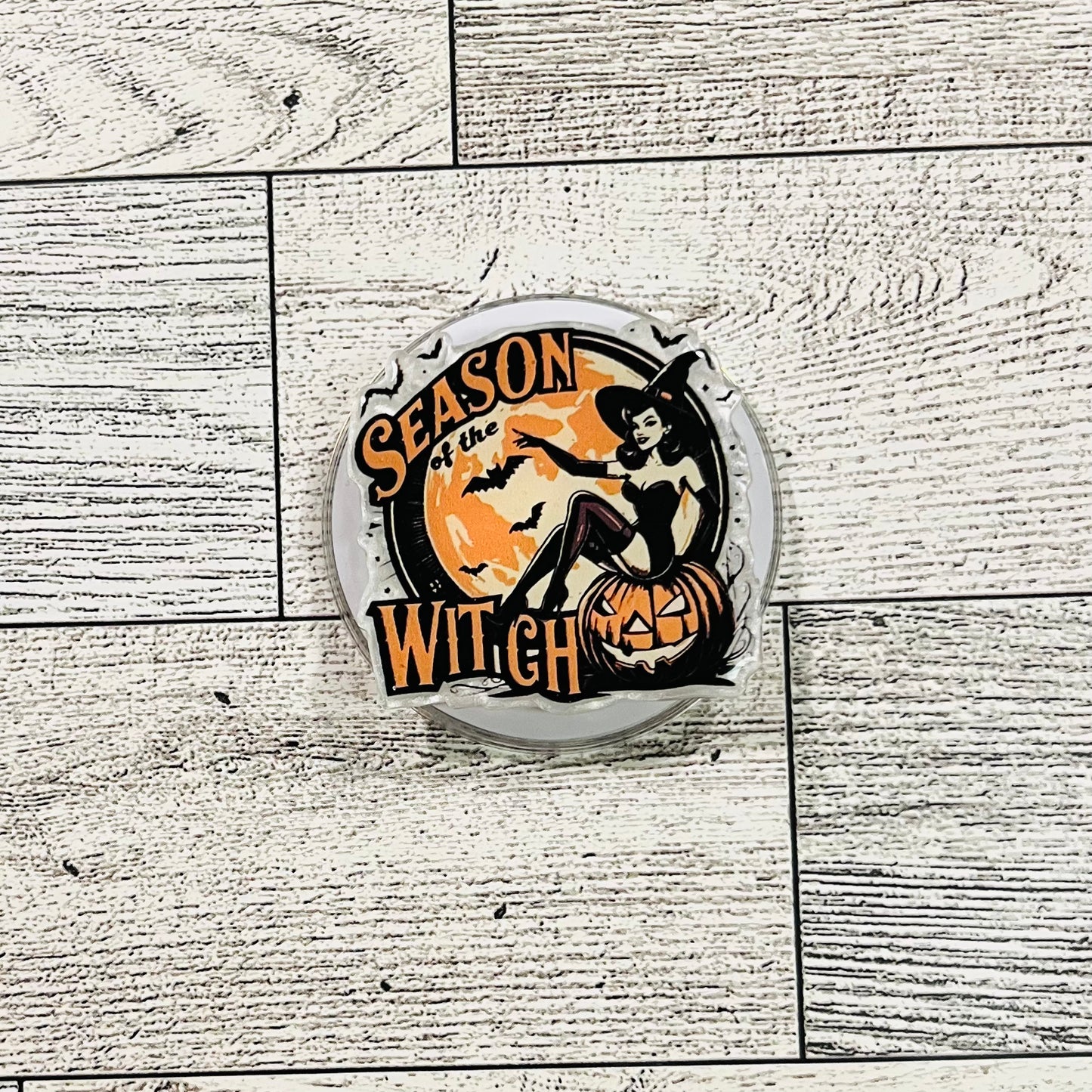 Season of the Witch in orange - E-Reader, Phone, Kindle Grip for all Devices Magnetic Grip