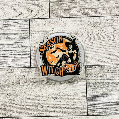Season of the Witch in orange - E-Reader, Phone, Kindle Grip for all Devices Magnetic Grip