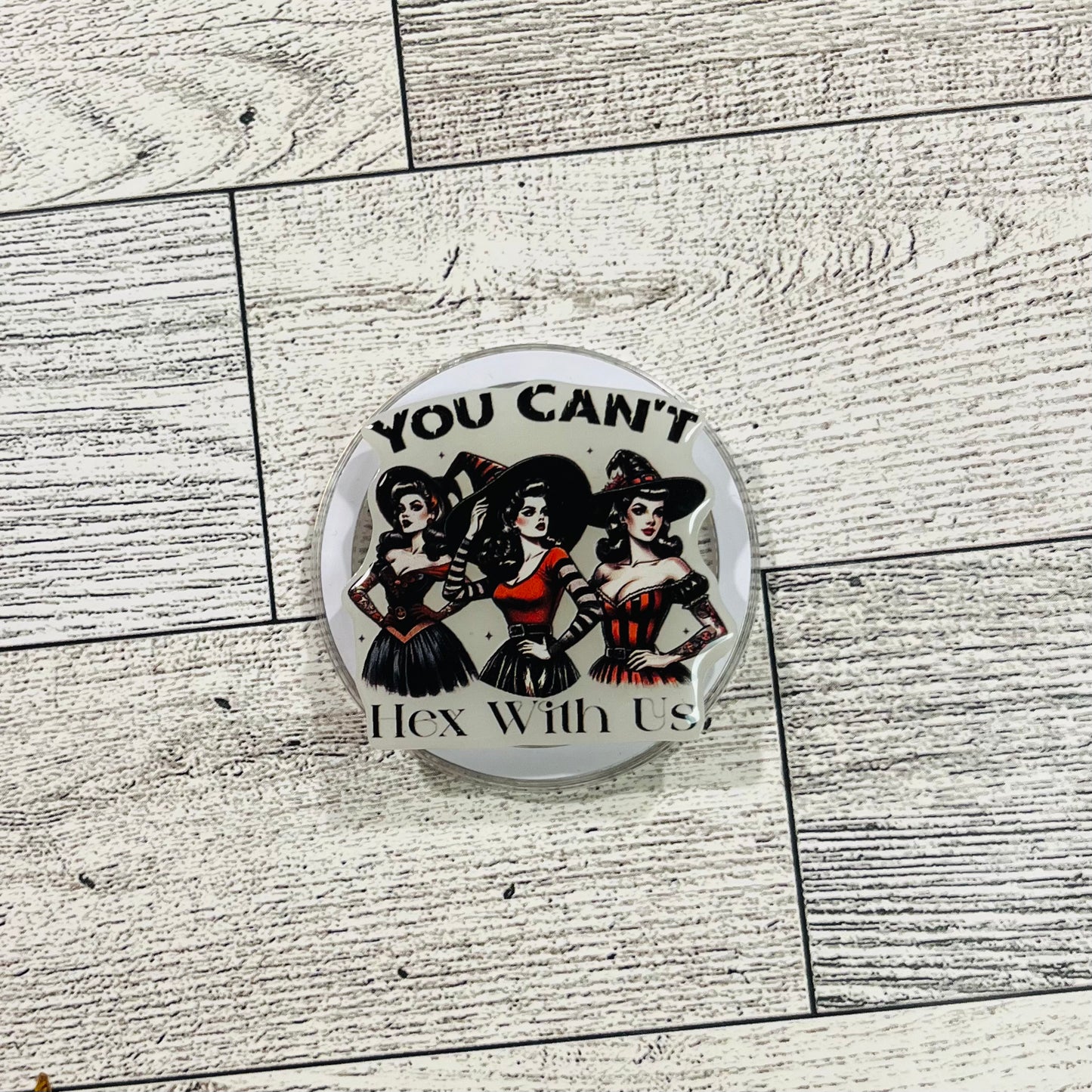 You Can't Hex with us, 3 witches - E-Reader, Phone, Kindle Grip for all Devices Magnetic Grip