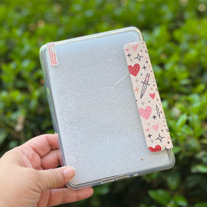 7" Daggers of Love Kindle case for Colorsoft and Paperwhite 12th Gen. magnetic case with clear back, removable back with handle