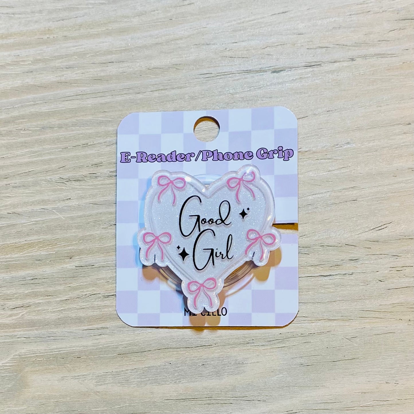 Good Girl E-Reader, Phone Grip for all Devices - Magnetic or Adhesive