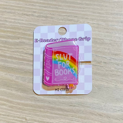 Slut For Books E-Reader, Phone Grip for all Devices - Magnetic or Adhesive