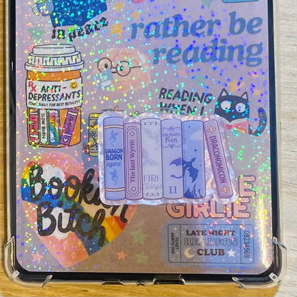 Dragon Born Legend Puruple Books E-Reader, Phone Grip for all Devices - Magnetic or Adhesive