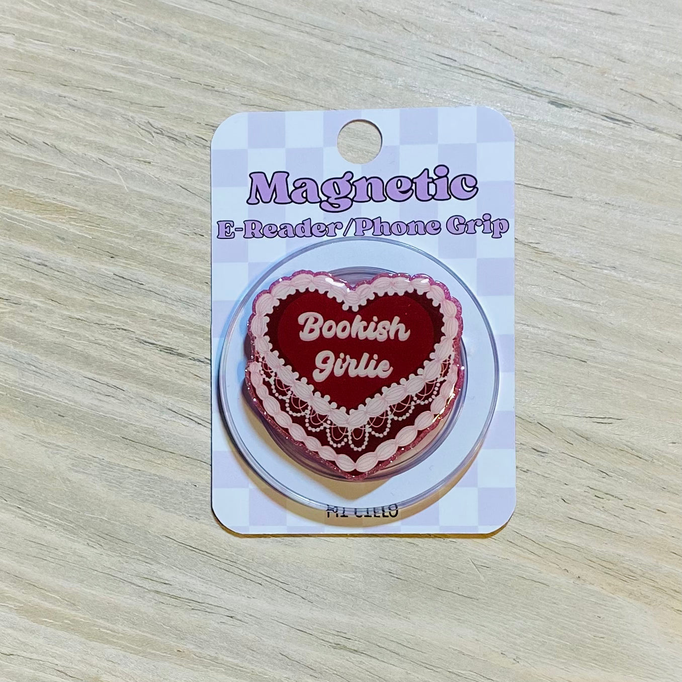 Bookish Girlie E-Reader, Phone Grip for all Devices - Magnetic or Adhesive